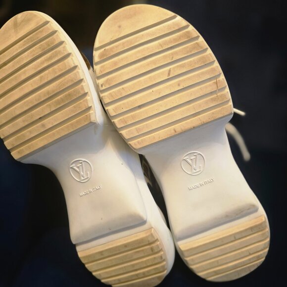 Louis Vuitton Louis Vuitton Blue Monogram Canvas and Fabric Archlight Low Top Sn - Picture 12 of 13